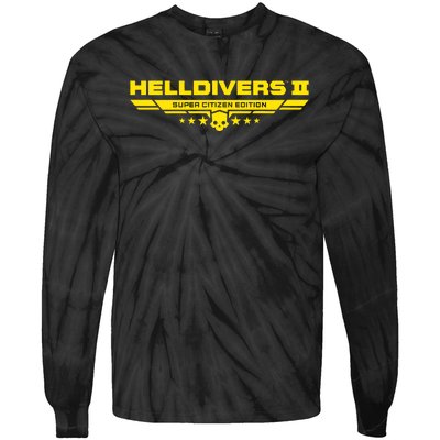 Heldivers 2 Logo Gamer Gift Tie-Dye Long Sleeve Shirt