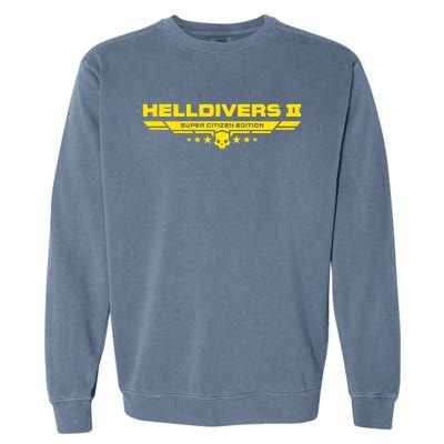 Heldivers 2 Logo Gamer Gift Garment-Dyed Sweatshirt