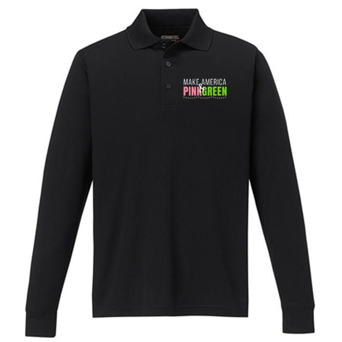 Harris 2024 Make America Kamala Harris 2024 Performance Long Sleeve Polo