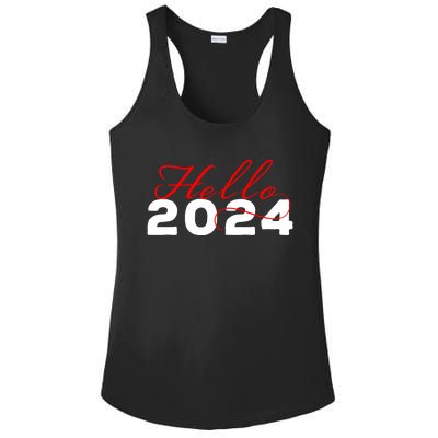 Hello 2024 Minimalist Gift Ladies PosiCharge Competitor Racerback Tank