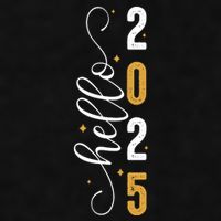 Hello 2025 New Year Front Back Design Ladies PosiCharge Tri-Blend Wicking Tank