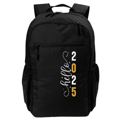 Hello 2025 New Year Front Back Design Daily Commute Backpack