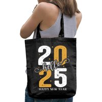 Hello 2025 New Year Front Back Design Bag