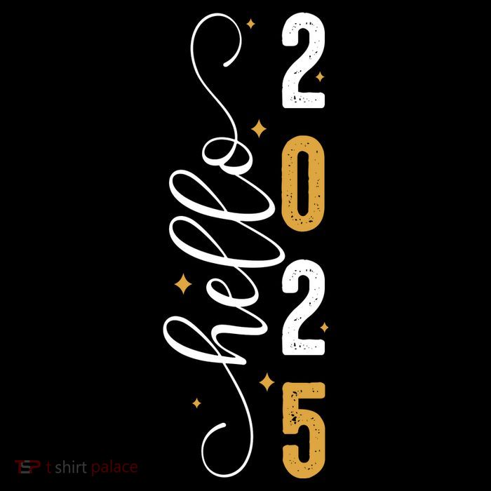 Hello 2025 New Year Front Back Design Bag