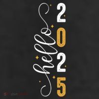 Hello 2025 New Year Front Back Design 25L Jumbo Tote