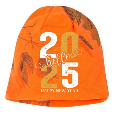 Hello 2025 New Year Front Back Design Kati - Camo Knit Beanie