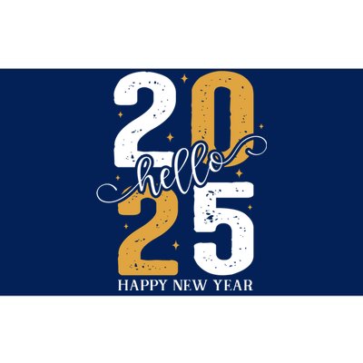 Hello 2025 New Year Front Back Design Bumper Sticker