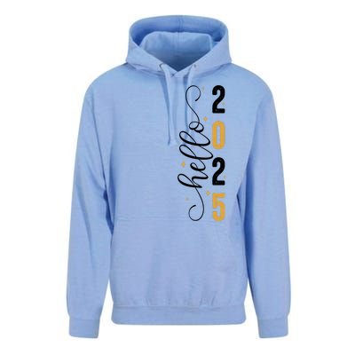 Hello 2025 New Year Front Back Design Unisex Surf Hoodie