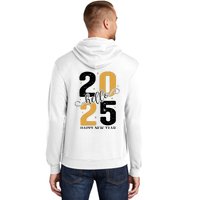 Hello 2025 New Year Front Back Design Hoodie