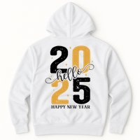 Hello 2025 New Year Front Back Design Hoodie