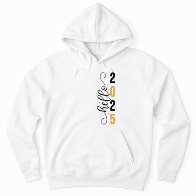 Hello 2025 New Year Front Back Design Hoodie