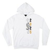 Hello 2025 New Year Front Back Design Hoodie