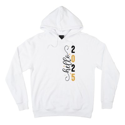 Hello 2025 New Year Front Back Design Hoodie