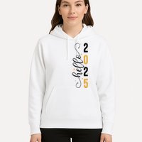 Hello 2025 New Year Front Back Design Hoodie