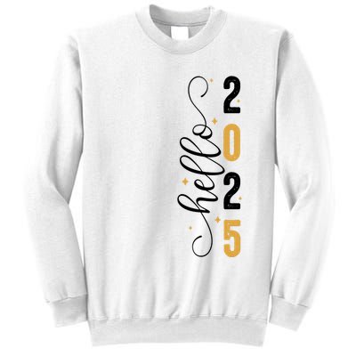 Hello 2025 New Year Front Back Design Sweatshirt