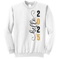 Hello 2025 New Year Front Back Design Sweatshirt