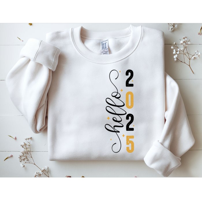 Hello 2025 New Year Front Back Design Sweatshirt