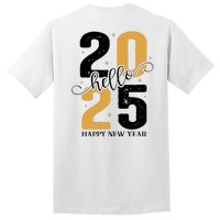 Hello 2025 New Year Front Back Design Tall T-Shirt