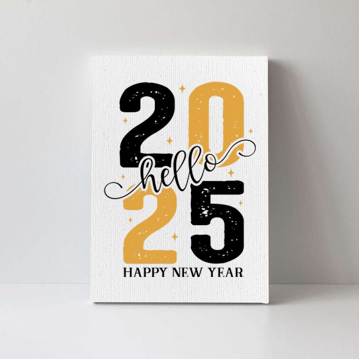 Hello 2025 New Year Front Back Design Canvas