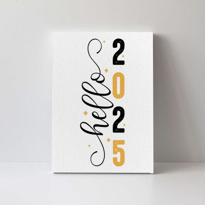 Hello 2025 New Year Front Back Design Canvas