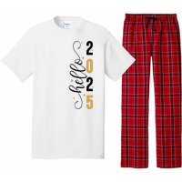 Hello 2025 New Year Front Back Design Pajama Set