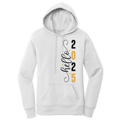 Hello 2025 New Year Front Back Design Women's Pullover Hoodie