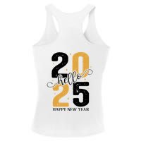 Hello 2025 New Year Front Back Design Ladies PosiCharge Competitor Racerback Tank