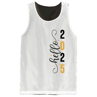 Hello 2025 New Year Front Back Design Mesh Reversible Basketball Jersey Tank