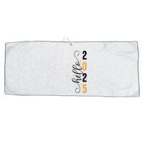 Hello 2025 New Year Front Back Design Large Microfiber Waffle Golf Towel