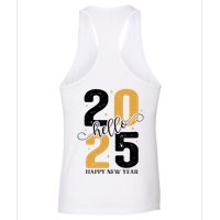 Hello 2025 New Year Front Back Design Womens Tank Top
