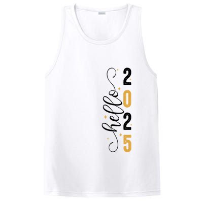 Hello 2025 New Year Front Back Design PosiCharge Competitor Tank