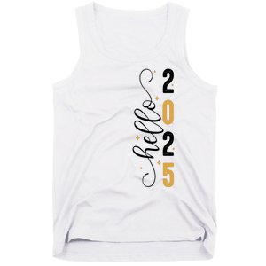 Hello 2025 New Year Front Back Design Tank Top