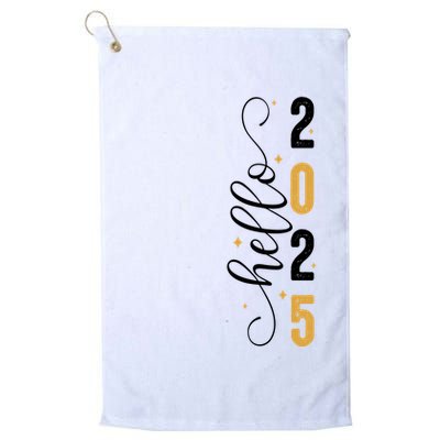 Hello 2025 New Year Front Back Design Golf Towel