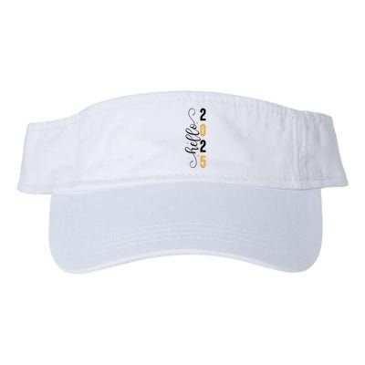 Hello 2025 New Year Front Back Design Valucap Bio-Washed Visor