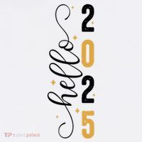 Hello 2025 New Year Front Back Design Crop Top