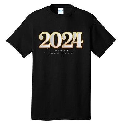 Happy 2024 New Years Eve Party Supplies 2024 Happy New Year Tall T-Shirt