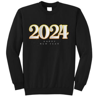 Happy 2024 New Years Eve Party Supplies 2024 Happy New Year Tall Sweatshirt