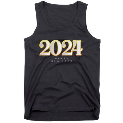 Happy 2024 New Years Eve Party Supplies 2024 Happy New Year Tank Top