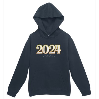 Happy 2024 New Years Eve Party Supplies 2024 Happy New Year Urban Pullover Hoodie