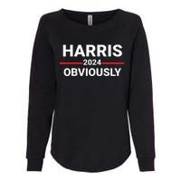 Harris 2024 Obviously Womens California Wash Sweatshirt