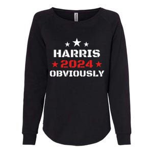 Harris 2024 Obviously Womens California Wash Sweatshirt