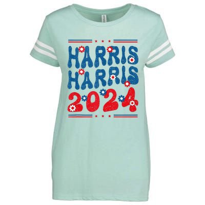 Harris 2024 President 47 America Usa Election Democrats Enza Ladies Jersey Football T-Shirt