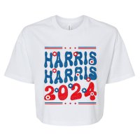 Harris 2024 President 47 America Usa Election Democrats Bella+Canvas Jersey Crop Tee