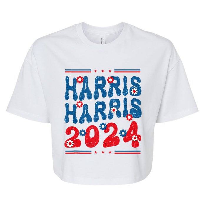 Harris 2024 President 47 America Usa Election Democrats Bella+Canvas Jersey Crop Tee