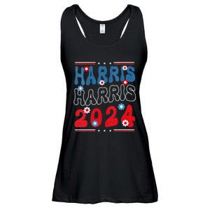 Harris 2024 President America Election Usa Democrats Ladies Essential Flowy Tank