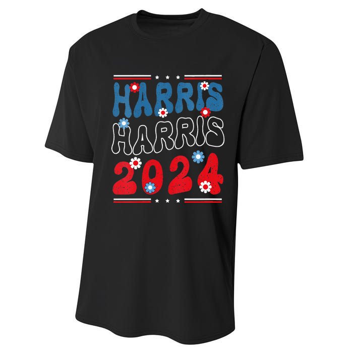 Harris 2024 President America Election Usa Democrats Performance Sprint T-Shirt