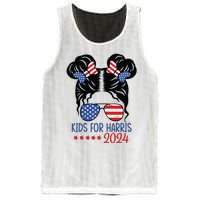 Harris 2024 President Girl Messy Bun American Flag Mesh Reversible Basketball Jersey Tank