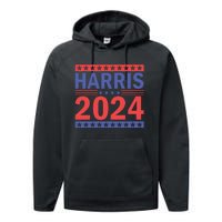 Harris 2024 Political Support Graphics Performance Fleece Hoodie