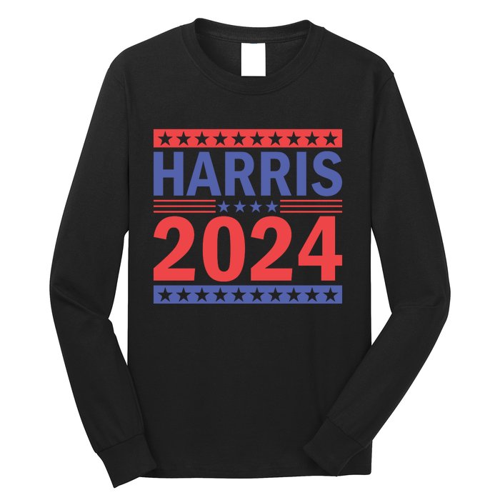 Harris 2024 Political Support Graphics Long Sleeve Shirt