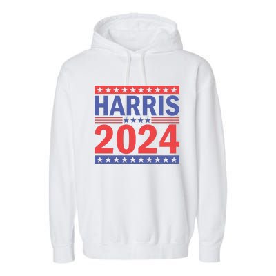 Harris 2024 Political Support Graphics Garment-Dyed Fleece Hoodie